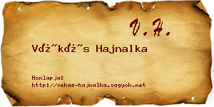 Vékás Hajnalka névjegykártya